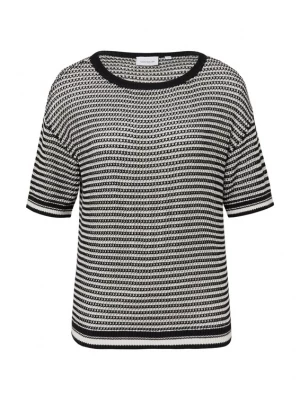 Foto van product comma casual identity Trui zwart / wit