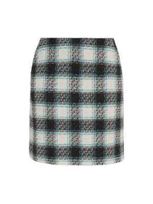 Foto van product COMMA Rok cyaan blauw / donkergrijs / zwart / wit