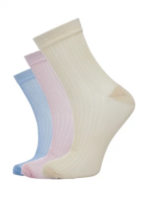 Foto van product COMMA Sokken beige / lichtblauw / rosa