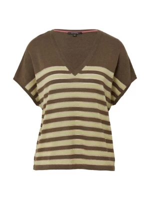 Foto van product COMMA Trui sand / cognac / lichtgroen