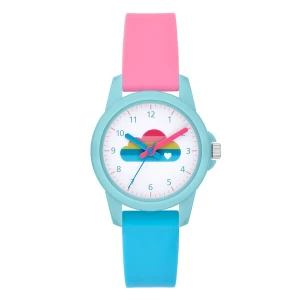 Foto van product Cool Time Horloge turquoise / hemelsblauw / lichtroze