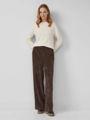 Foto van product Corduroy broek met elastische tailleband en wijde pijpen s.Oliver bruin