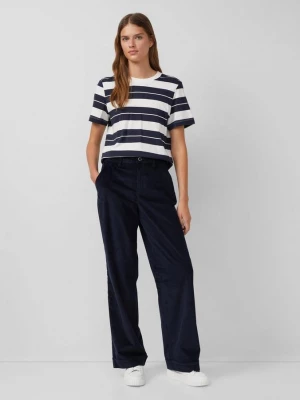 Foto van product Corduroy broek met wijde pijpen en vaste omslag s.Oliver blauw