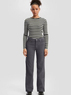 Foto van product Corduroy broek met wijde pijpen QS grijs