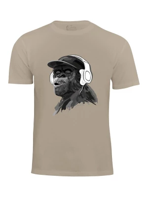 Foto van product Cotton Prime Shirt 'Monkey mit DJ-Kopfhörer' beige / antraciet / wit
