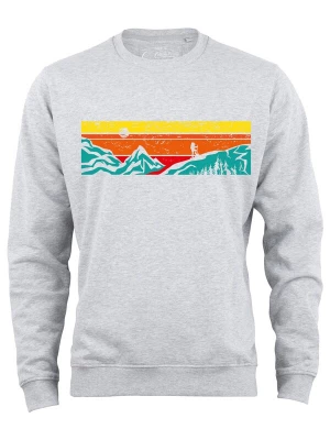 Foto van product Cotton Prime Sweatshirt 'Let's Hiking' turquoise / geel / grijs / oranje