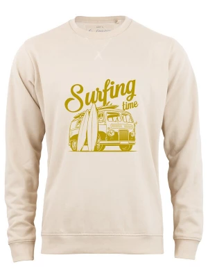 Foto van product Cotton Prime Sweatshirt 'Surfing Time' lichtbeige / olijfgroen