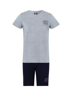 Foto van product CR7 - Cristiano Ronaldo Nachtkledij ' Boys BASIC Short ' grijs gemêleerd / zwart