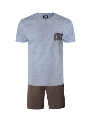 Foto van product CR7 - Cristiano Ronaldo Pyjama kort ' Men BASIC ' bruin / grijs gemêleerd