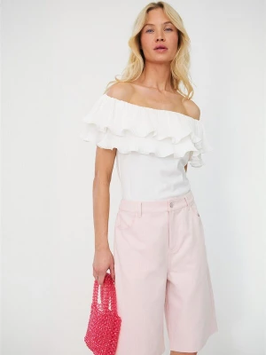 Foto van product Crās Top ' Flouncecras ' offwhite