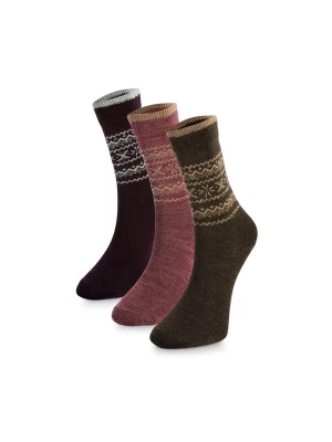 Foto van product Crea Socks Sokken 'Outdoor Winter' beige / bruin / rood