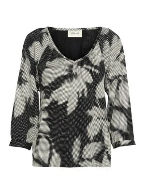 Foto van product Cream Blouse 'Omma' grijs / zwart
