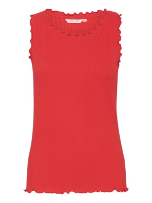 Foto van product Cream Top 'Ribba' knalrood