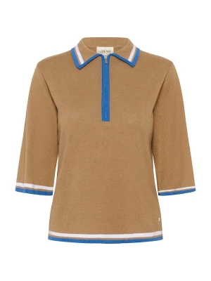 Foto van product Cream Trui 'CRBessa' camel / saffier / wit