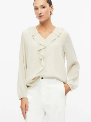 Foto van product Crêpe-blouse met volants s.Oliver beżowy