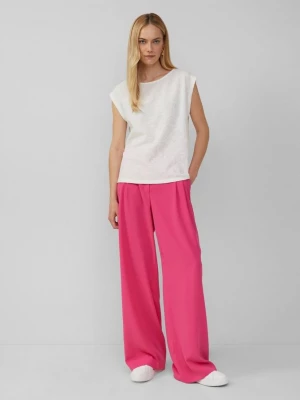 Foto van product Crêpe broek met extra wijde pijp s.Oliver roze