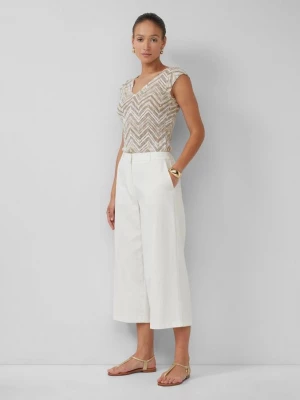Foto van product Culotte met wijde pijpen van een lyocell-katoenmix s.Oliver crème