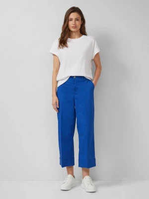 Foto van product Culottes met hoge taille en omslag s.Oliver blauw