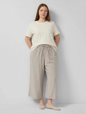 Foto van product Culottes van viscose met elastische tailleband QS beżowy