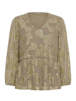 Foto van product CULTURE Blouse 'CUBuda' donkerbeige / goud / kaki