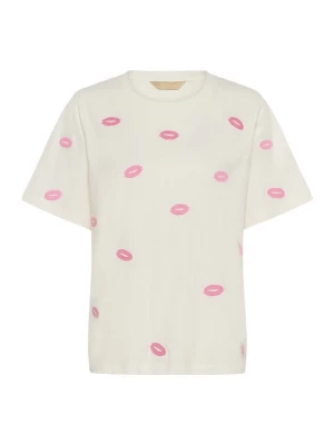 Foto van product CULTURE Shirt 'CUKissy' pink / wolwit