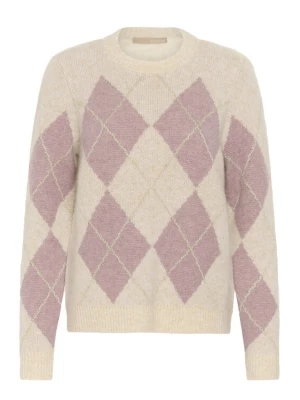 Foto van product CULTURE Trui 'CUHarlekin Katrina' beige / mauve