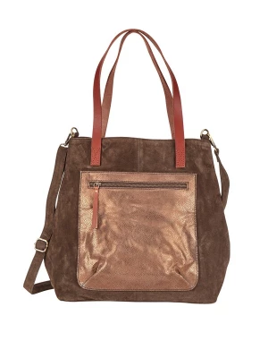 Foto van product Curuba Shopper 'Rogen' cognac / donkerbruin / rose-goud