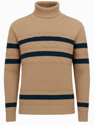 Foto van product D’S Damat Trui camel / zwart D'S Damat