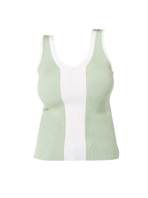 Foto van product Dandalo Top pastelgroen / wit