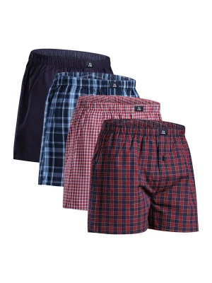 Foto van product DANISH ENDURANCE Boxershorts 'Organic Woven' marine / lichtblauw / rood / donkerrood / wit