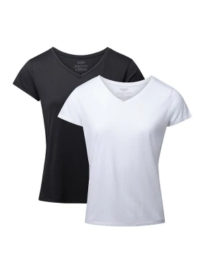 Foto van product DANISH ENDURANCE Shirt 'Ease V-Neck' zwart / wit
