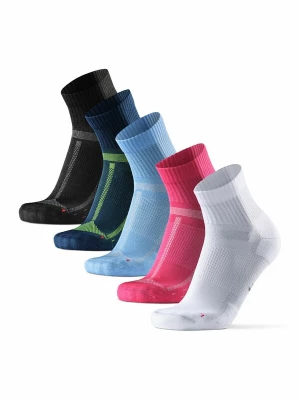 Foto van product DANISH ENDURANCE Sportsokken 'Long Distance Quarter' lichtblauw / donkerblauw / pink / zwart / wit