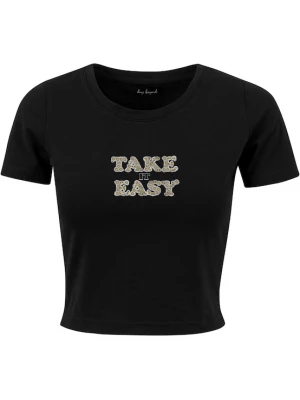 Foto van product Days Beyond Shirt 'Take It Daisy' goudgeel / zwart / wit
