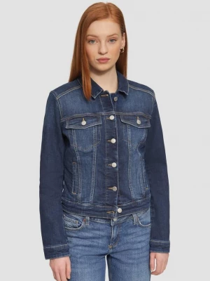 Foto van product Denim jack in een smal model met authentieke garment wash QS blauw