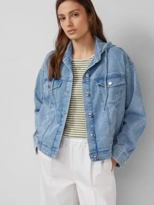 Foto van product Denim jack met capuchon in een relaxte pasvorm s.Oliver blauw