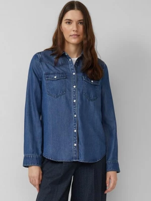 Foto van product Denim overhemd met zijdeachtige touch s.Oliver blauw