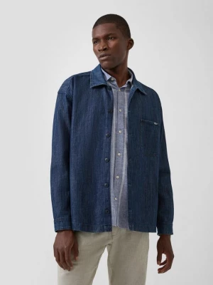 Foto van product Denim overshirt van linnenmix s.Oliver blauw