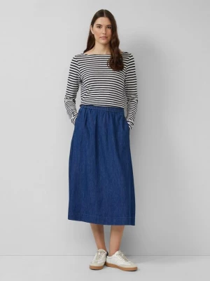 Foto van product Denim rok in midi lengte met steekzakken s.Oliver blauw