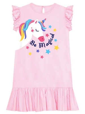 Foto van product Denokids Jurk azuur / braam / rosa / wit