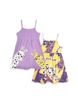 Foto van product Denokids Jurk 'CFF-26Y1-051' geel / lila / zwart / wit