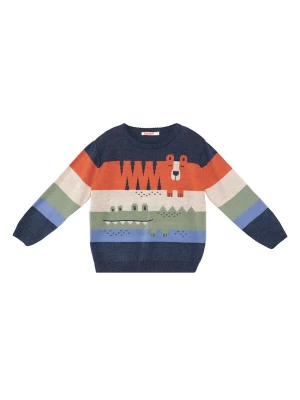 Foto van product Denokids Trui 'CFF-24S1-063' donkerblauw / pastelgroen / koraal / wit