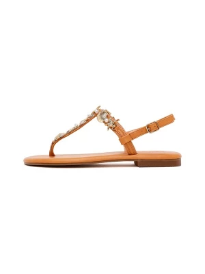 Foto van product Derimod Teenslipper cognac / zilver