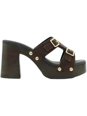 Foto van product Desa Huisschoenen 'Plattformrutschen' bruin