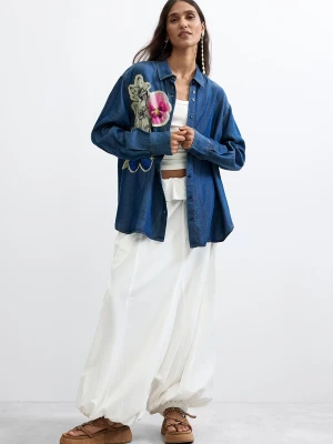 Foto van product Desigual Blouse azuur / blauw denim / lichtroze / offwhite