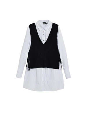 Foto van product Desigual Blouse blauw / lichtbruin / zwart / wit