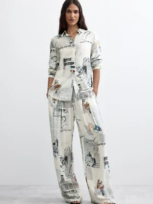 Foto van product Desigual Blouse enziaan / mosterd / zwart / wit