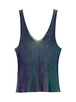 Foto van product Desigual Gebreide top aqua / donkerblauw / groen / lichtgroen