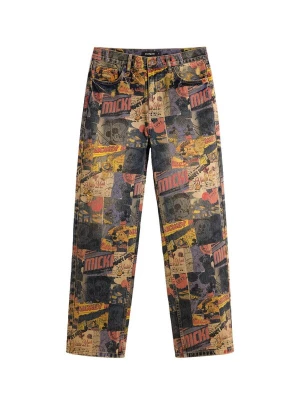 Foto van product Desigual Jeans 'Mickey™' saffier / goudgeel / watermeloen rood / zwart