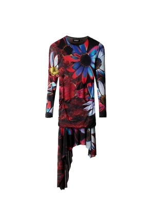 Foto van product Desigual Jurk blauw / mosterd / rood / zwart