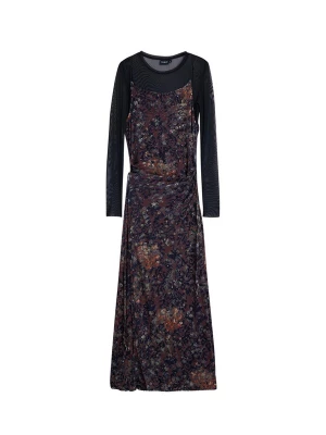 Foto van product Desigual Jurk chocoladebruin / roestrood / zwart / transparant